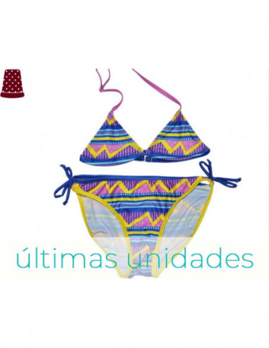 Bikini niña/juvenil multicolor lazos