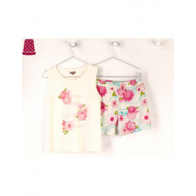 Pijama mujer corto de verano Gerberas