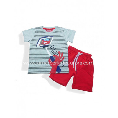 Conjunto / pijama corto de verano para niño Smile de Yatsi