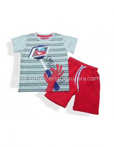 Conjunto / pijama corto de verano para niño Smile de Yatsi
