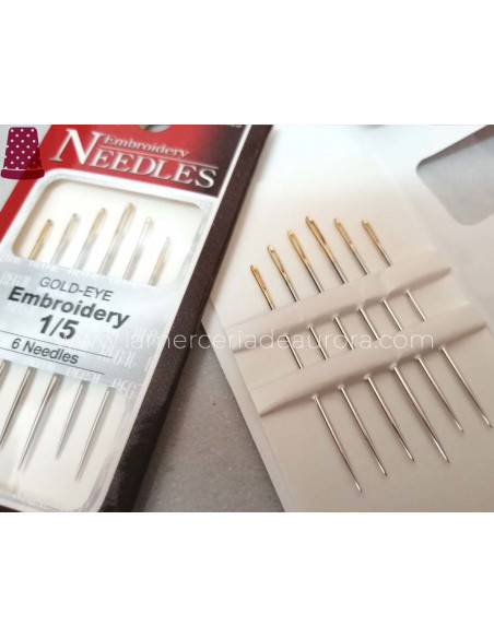 Agujas costura ojo largo de Regal - varias medidas