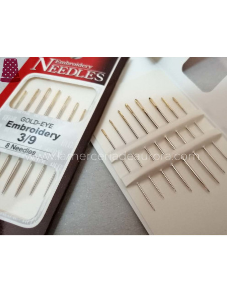 Agujas costura ojo largo de Regal - varias medidas