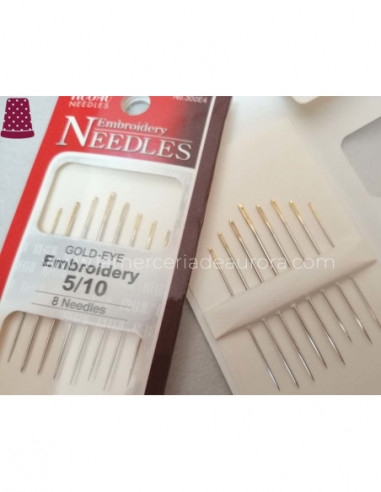 Agujas costura ojo largo de Regal - varias medidas