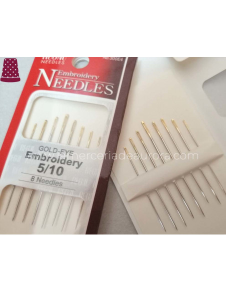 Agujas costura ojo largo de Regal - varias medidas