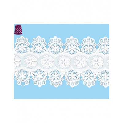 Entredos bordado con guipur (ancho 8cm) Adela