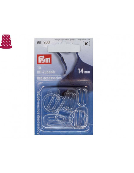 Accesorios sujetador transparentes (10 piezas) Prym - varias medidas