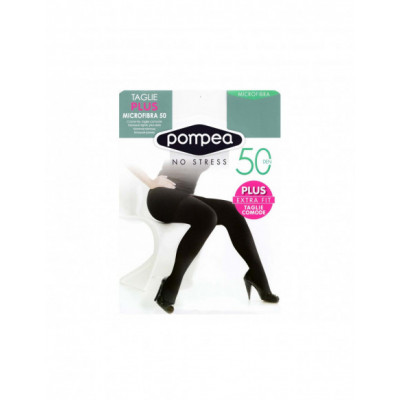 Panty Plus extra fit opaco negro 50 DEN de Pompea