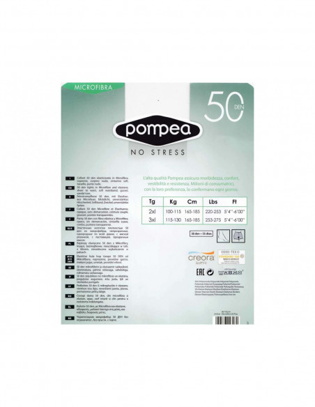 Panty Plus extra fit opaco negro 50 DEN de Pompea