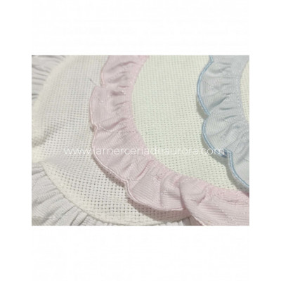 Babero lencero para bordar con volantes - varios colores 2