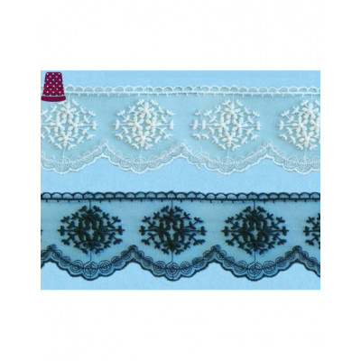 Encaje de tul bordado (ancho 4cm) Gala - varios colores