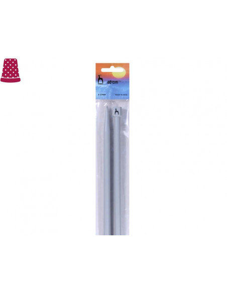 Agujas tricotar de aluminio (60cms largo) de Pony - varias medidas