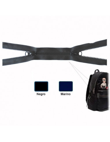 Cremallera doble cursor (malla 5) - varios colores