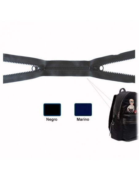 Cremallera doble cursor (malla 5) - varios colores