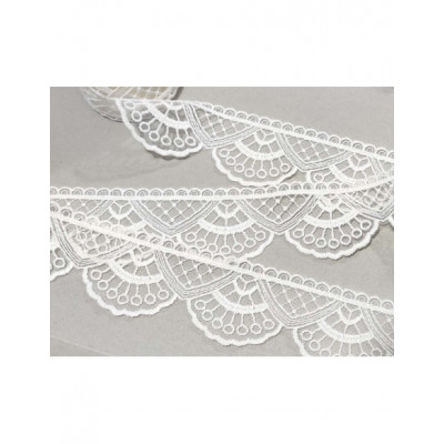 Encaje tul bordado (ancho 4cm) Concha