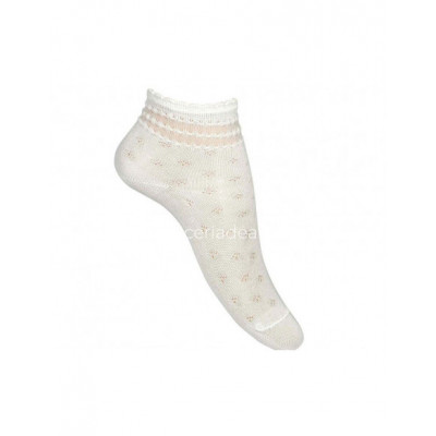 Calcetín ceremonia niña con cenefa relieve de Cóndor -...