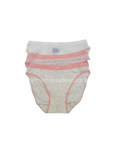 Braga bikini algodón Raining (pack 3 uds) de DIM