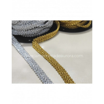 Galón trenzado metalizado (12mm) - varios colores