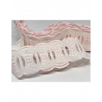 Bordado entredós con pasacintas (ancho 5cms) Alida -...