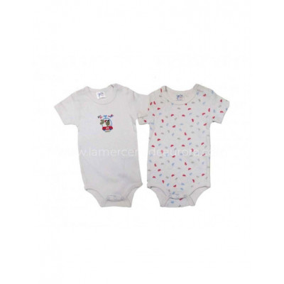 Body bebé manga corta niño Cochecitos (2 uds) de Yatsi