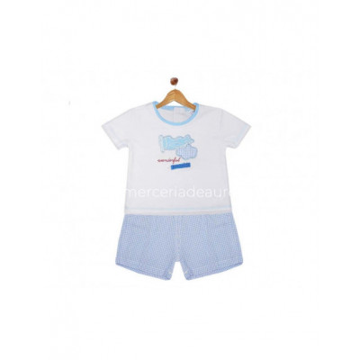 Conjunto de verano bebé niño Wonderful World de Yatsi