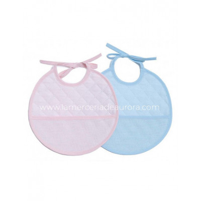 Babero piqué acolchado para bordar recién nacido - varios...