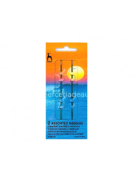 Aguja saquera/colchón (sobre 2 uds) de Pony - varias medidas