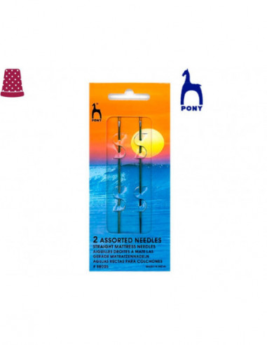 Aguja saquera/colchón (sobre 2 uds) de Pony -...