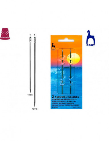 Aguja saquera/colchón (sobre 2 uds) de Pony -...