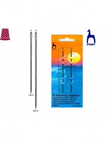 Aguja saquera/colchón (sobre 2 uds) de Pony -...