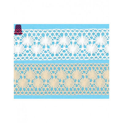 Entredós encaje perlé (ancho 6cms) Tania - varios colores