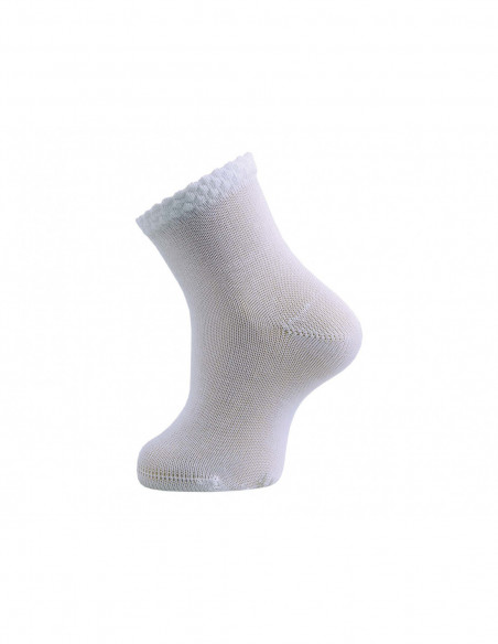 Calcetín infantil sin costuras hilo perlé puño arroz de Lepetit - varios colores