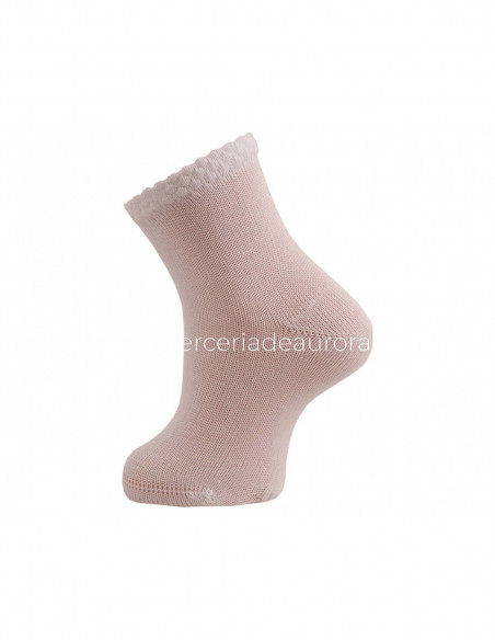 Calcetín infantil sin costuras hilo perlé puño arroz de Lepetit - varios colores