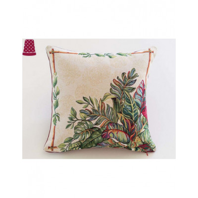 Funda de cojín modelo Hojas