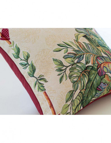 Funda de cojín modelo Hojas