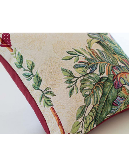 Funda de cojín modelo Hojas