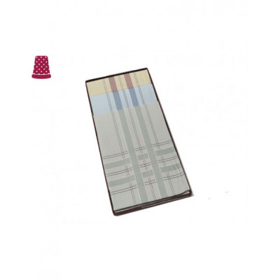 Pañuelos caballero fondo color (estuche 6 unidades) -...