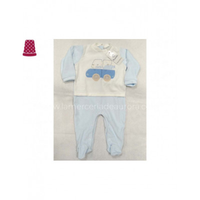 Pelele bebé niño invierno Avión de Pastello