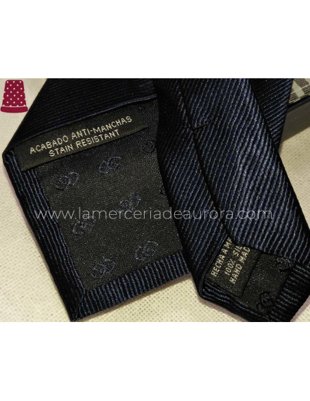 Estuche pañuelos y corbata en marino de Guasch