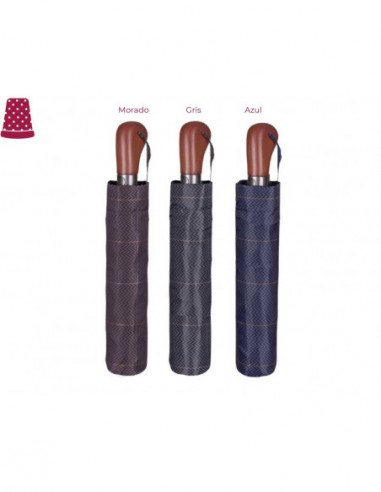 Paraguas maxi plegable hombre mango madera de...