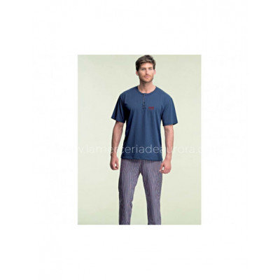 Pijama hombre largo manga corta entretiempo 7150 de Asman