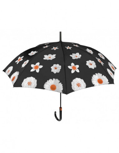 Paraguas largo mujer flores blancas de Perletti