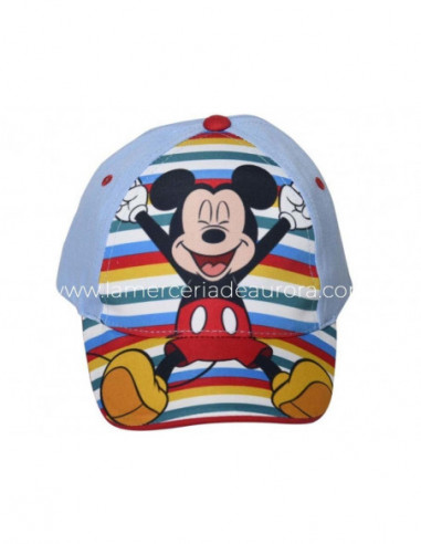 Gorra infantil Mickey rayas