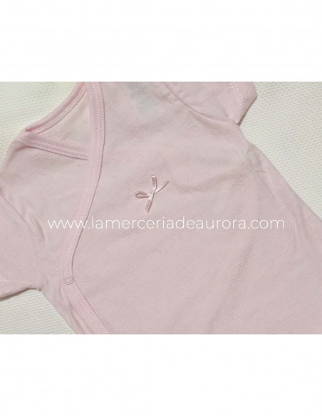 Body bebé cruzado manga corta Estrellitas de Calamaro - varios colores