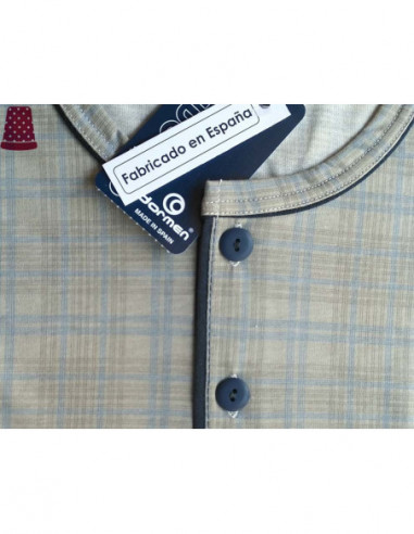 Pijama hombre largo de entretiempo camiseta...