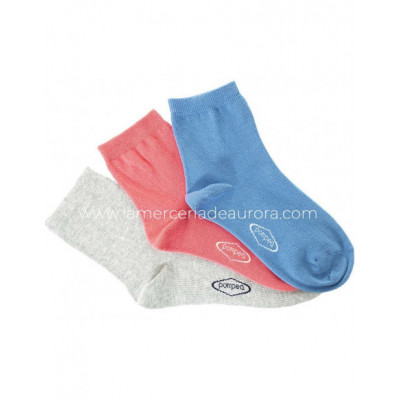 Calcetín mujer/junior algodón Sirena (3 pares) de Pompea