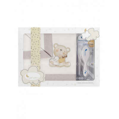 Juego de sábanas + cepillo + peine "Love you" de...