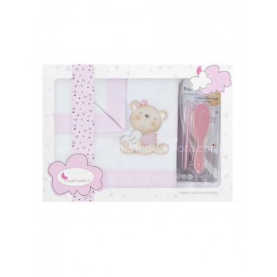 Juego de sábanas + cepillo + peine "Love you" de... 2