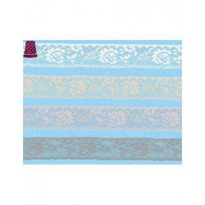 Encaje de nylon (ancho 3 cm) modelo Dora - varios colores