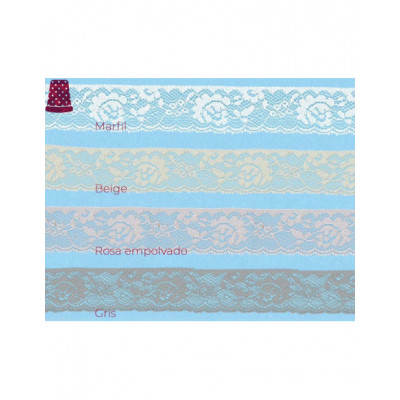 Encaje de nylon (ancho 3 cm) modelo Dora - varios colores 2
