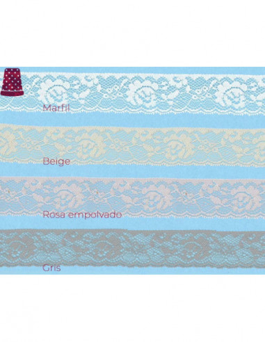 Encaje de nylon (ancho 3 cm) modelo Dora -...